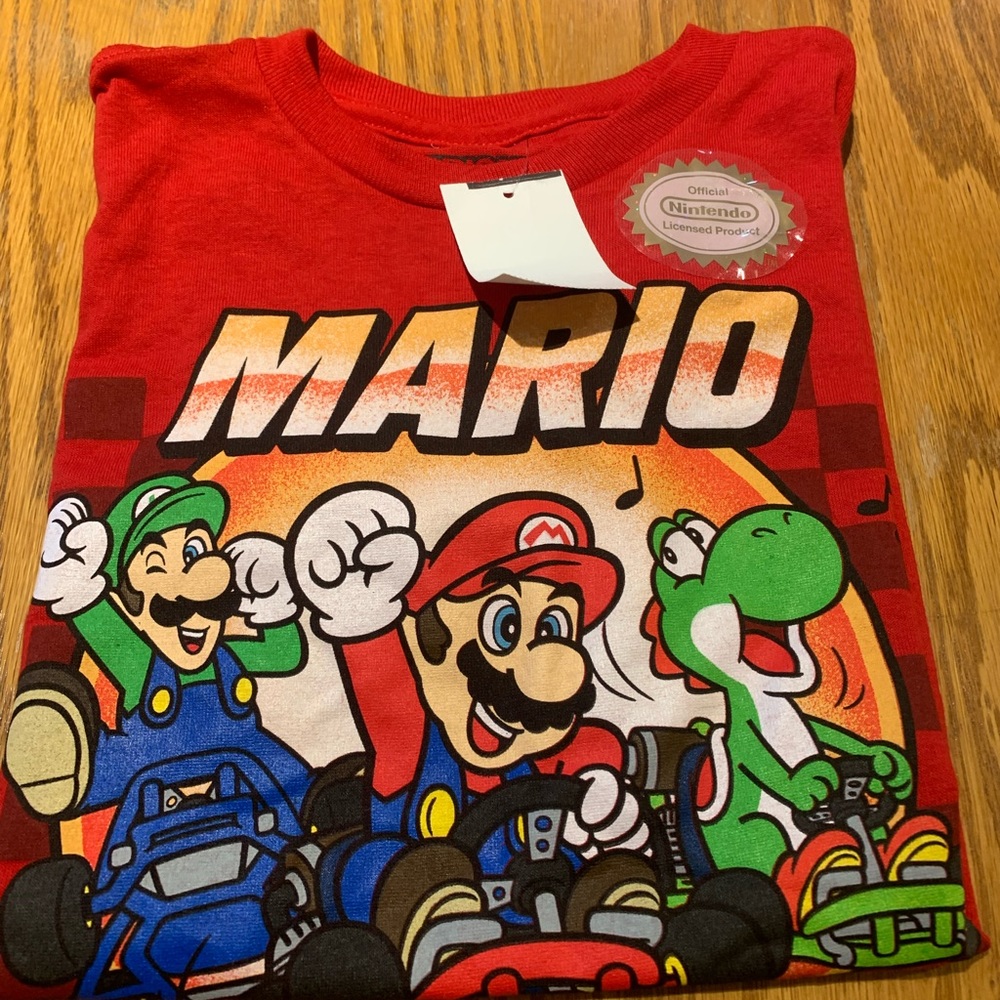 New red Mario kart shirts size large.